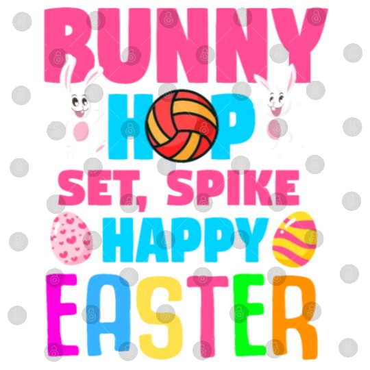 Easter Volleyball Bunny Holiday Rabbit Sport Digital Files