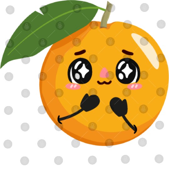 Cute Orange - Funny Fruits Design Digital Files