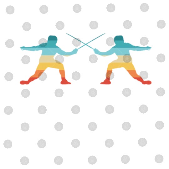 Funny Retro Fencing Make Friends Stab Them Digital Files