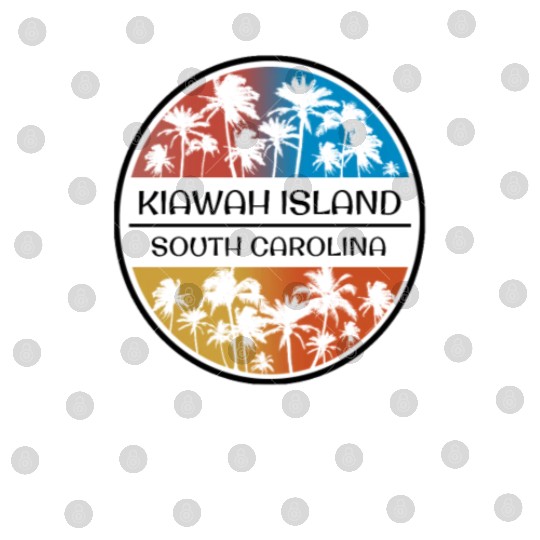 Kiawah Island South Carolina Palm Tree Stylish Digital Files