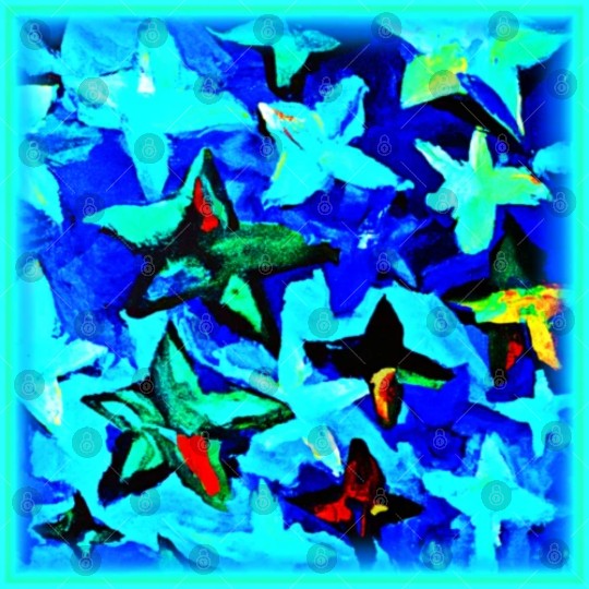 Blue Starry Night Sky Painting. Buy Now Digital Files
