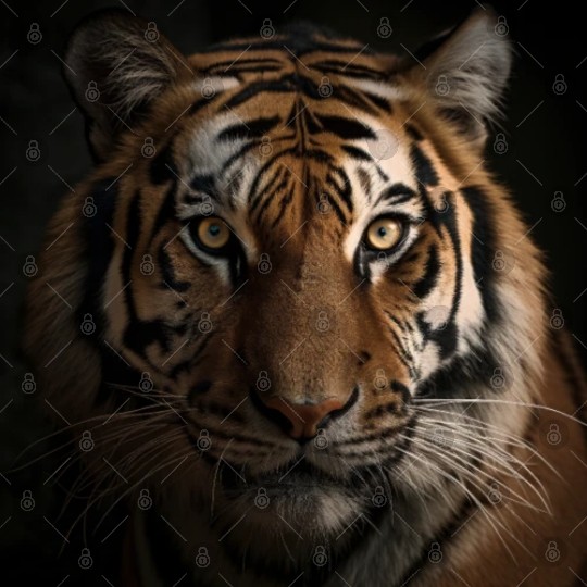 Roaring Majesty: A Stunning Tiger Portrait Digital Files