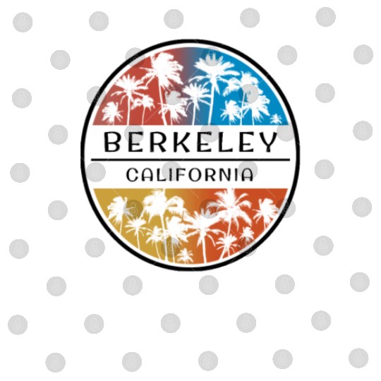 Berkeley California Palm Tree Stylish Vacation Digital Files