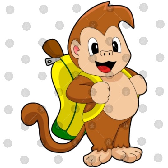 Monkey Banana Backpack Digital Files