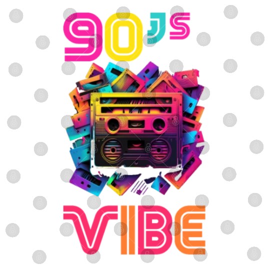 90s Vibe - I Love The 90s - Retro 90s Neon Digital Files