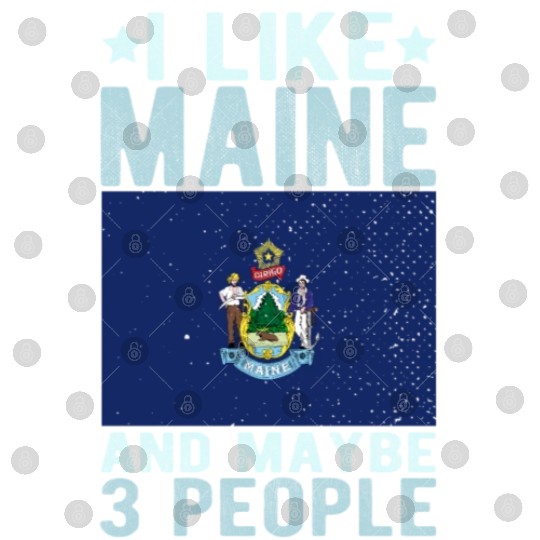 Maine Flag US State Digital Files