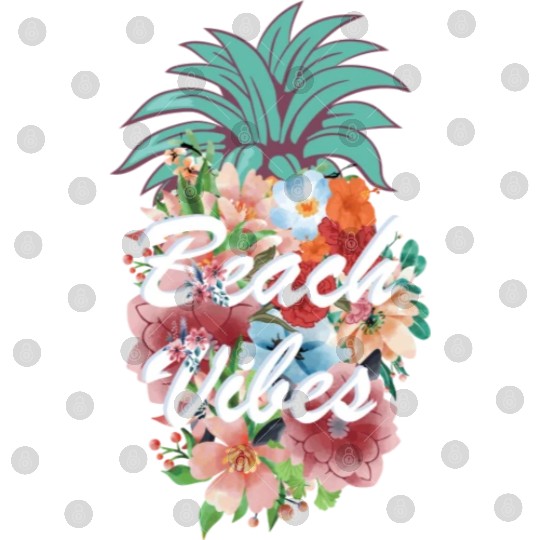 Pineapple Flower Beach Vibes Digital Files