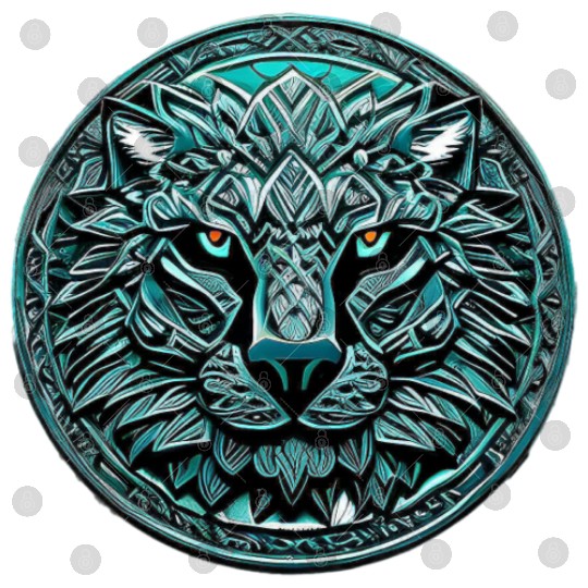 Lion Abstract Ornament Mandala | Lion Design Digital Files