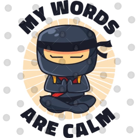 Serenity Ninja Fan Calm Yoga Lover Peaceful Digital Files