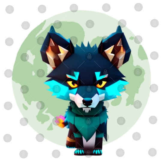 Cute Wolf Moon Graphic Digital Files