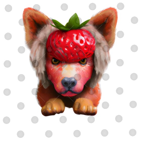 Strawberry dog dog Digital Files