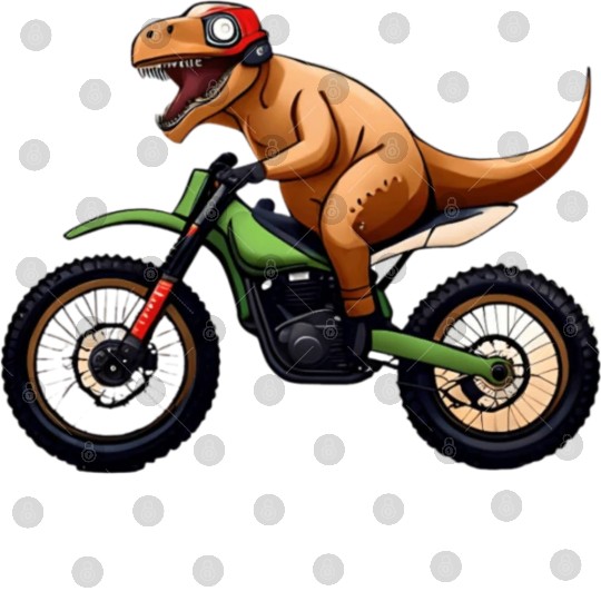 Humorous Dirt Bike for Dinosaurs to Ride Digital Files