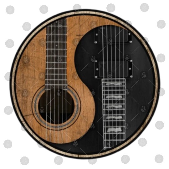 Ying Yang Guitar ArTwork Digital Files