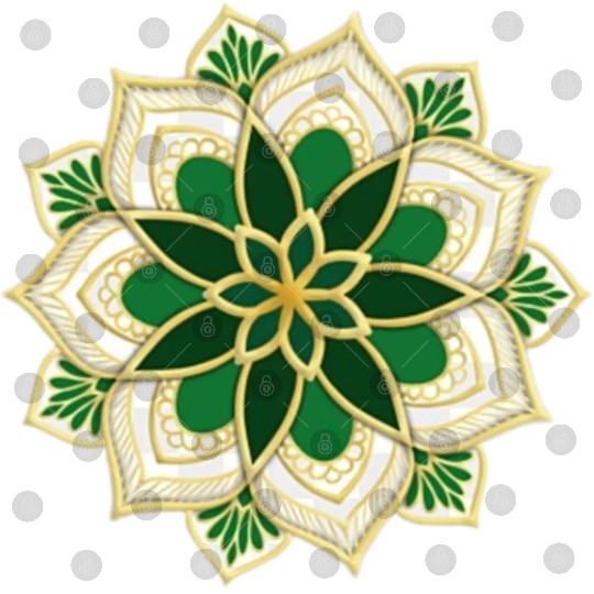 green mandala for islamic holidays Digital Files