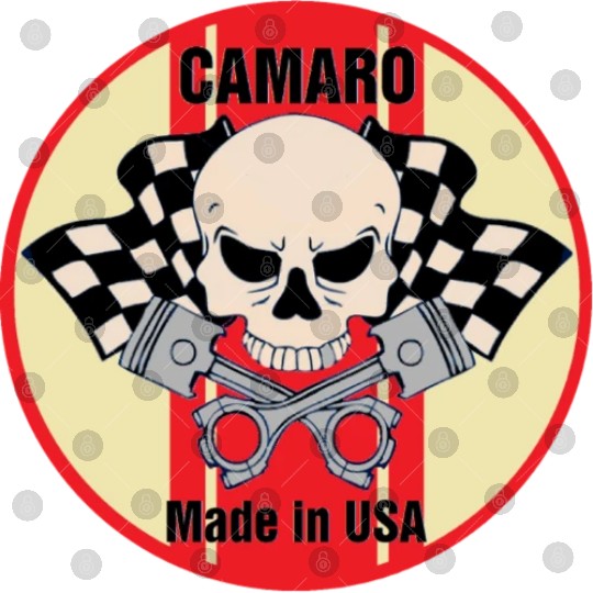 Camaro Made in USA skull & pistons Digital Files