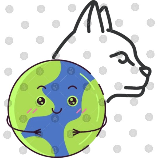 Save The Earth Its The Only Planet With Cat Digital Files