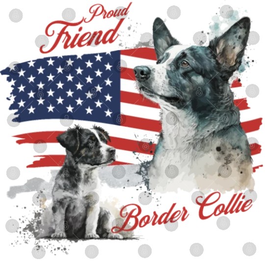 Proud Friend of American Border Collie Dog Digital Files