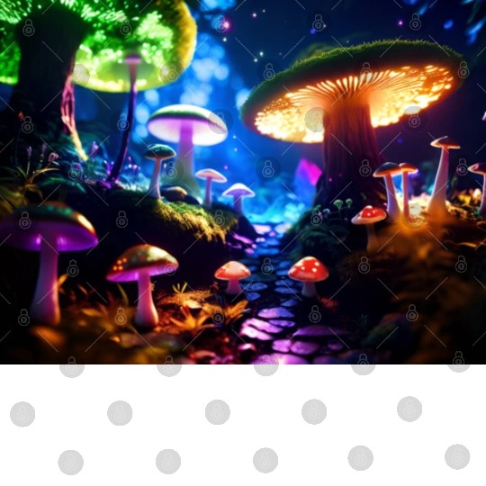 Fantasy Shroom Forest Trippy Vibes Graphic Digital Files