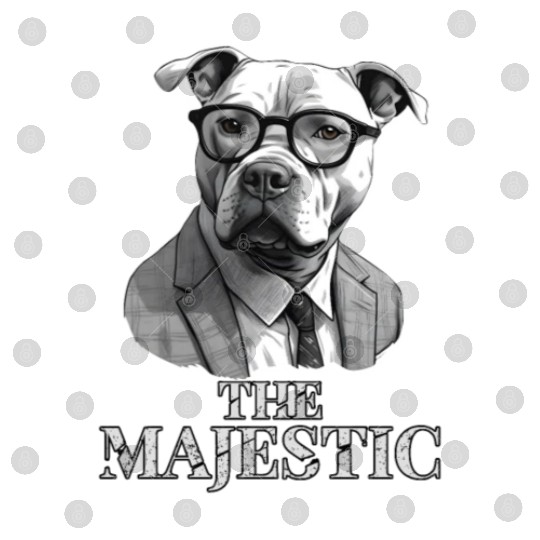 Majestic Pitbull wearing suit and eyeglasses Digital Files