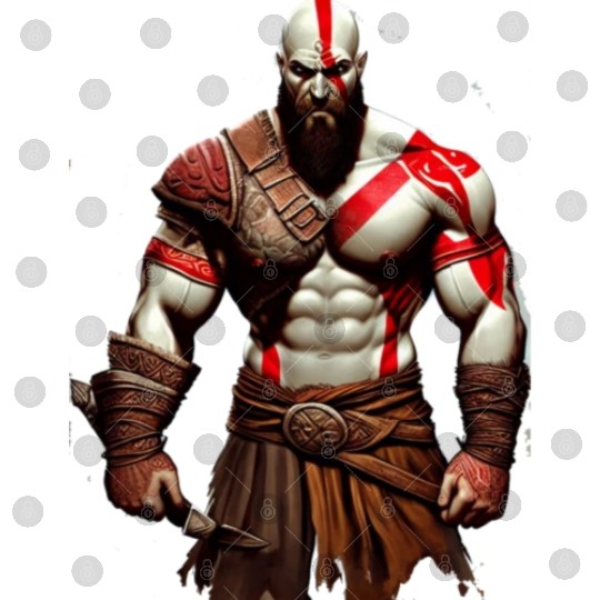 iconic Kratos, the God of War Digital Files