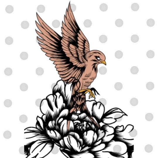 Sparrow with Moon Vector Illustration 20650054 108 Digital Files