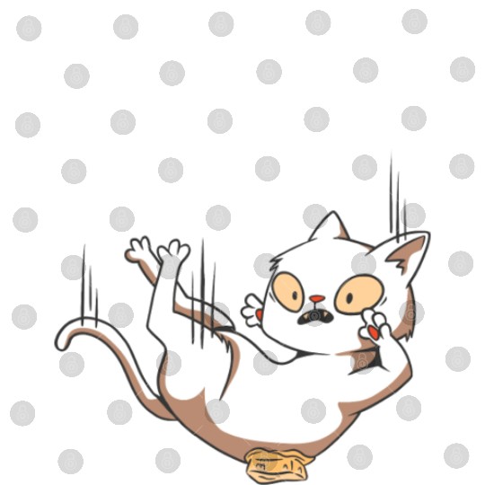 Clumsy Cat I Madafakas I White Cat Digital Files