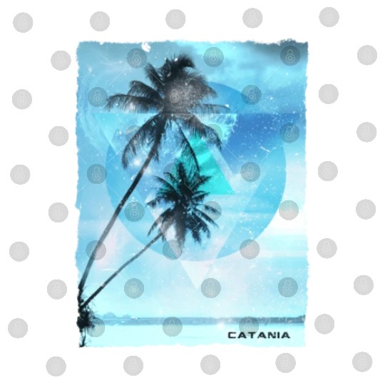 Artistic Catania Italy Palm Tree Vacation Digital Files