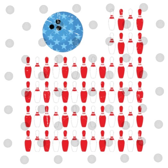 US Flag Bowling Pin Digital Files