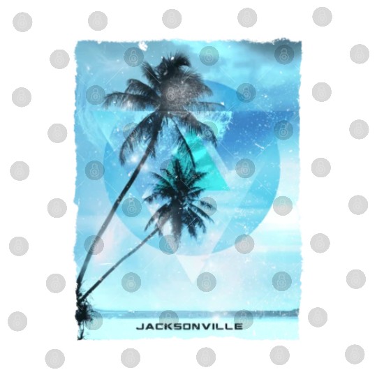 Artistic Jacksonville Florida Palm Tree Vacation Digital Files