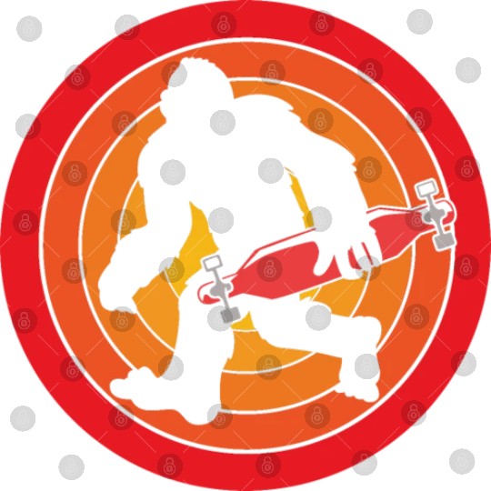 Funny Sasquatch Retro Bigfoot Longboarding Digital Files