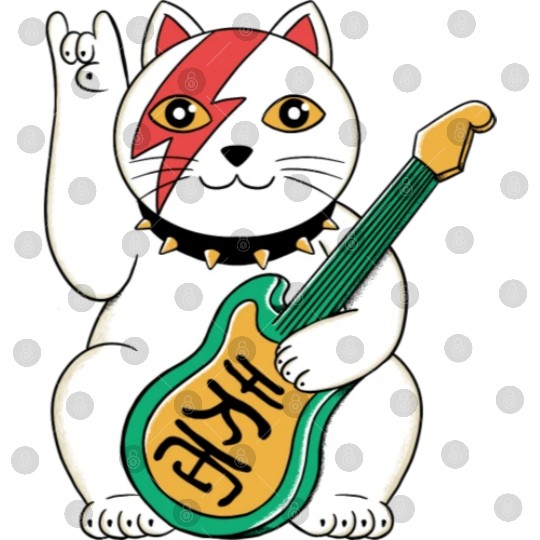 Lucky Cat Guitar Guitarist Digital Files