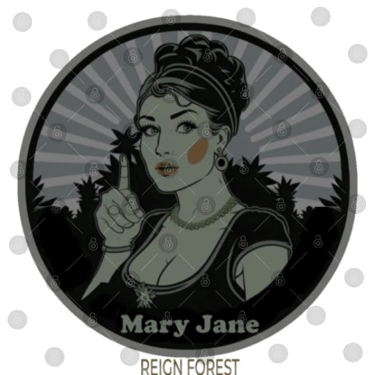 Mary Jane Lady Marijuana Funny Graphic Digital Files