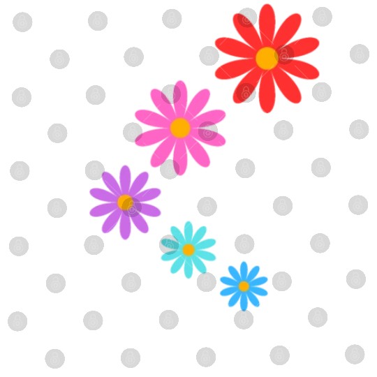 falling multi colored flowers Digital Files