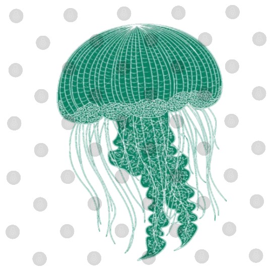 Sea life, Green Jellyfish Digital Files