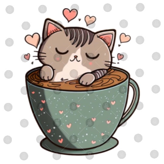 Caffeine Kitties A Sweet Valentines Day Gift Digital Files