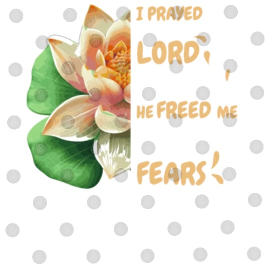 Freed Me From Fear Water Lilly Flower Bible Verse Digital Files