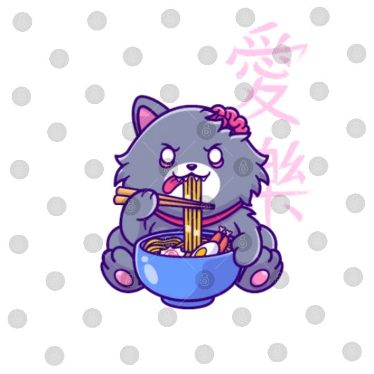 Anime China Cat Japan Ramen Noodles Noodle Fans Digital Files
