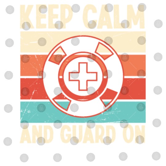 Lifeguard keep calm guard on swimming pool guard Digital Files