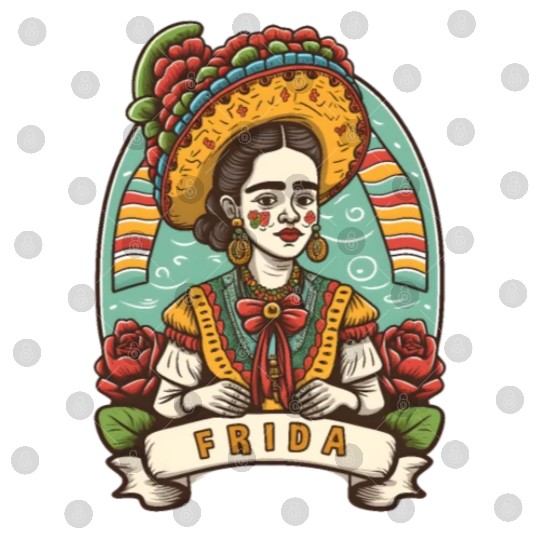 Frida Kahlo Floral Portrait Funny Cinco De Mayo Digital Files