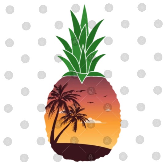 Pineapple Beach Sunset - Tropical Summer Digital Files