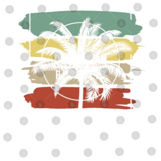Dominican Republic Artistic Palm Tree Retro Digital Files