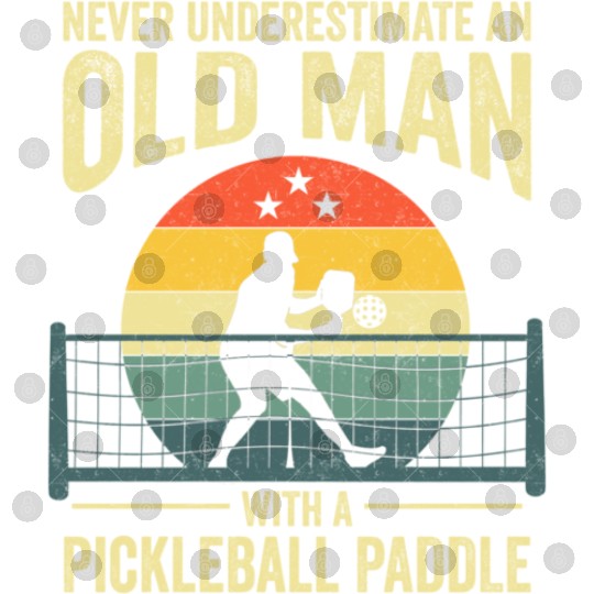 Pickleball Vintage Design For Grandpa Pickleball Digital Files