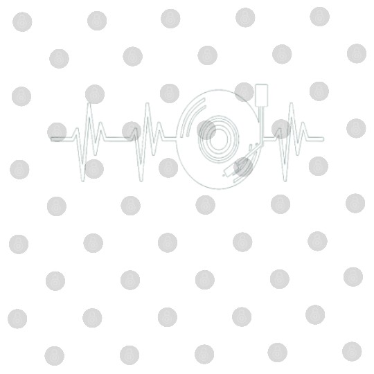 Vinyl Heartbeat Funny Disk Jockey DJ Gift Digital Files