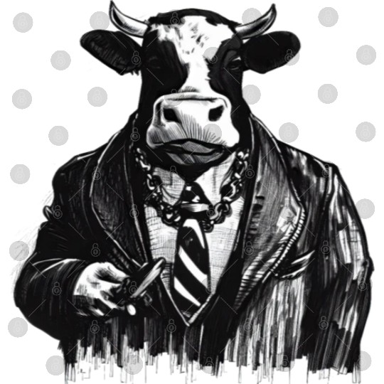 COW MOBSTER COW AS MOB BOSS COW A NOSTRA Digital Files