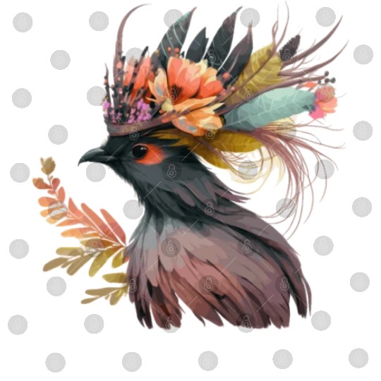 Cute Bird Of Paradise Bird Flower Crown Pet Birds Digital Files