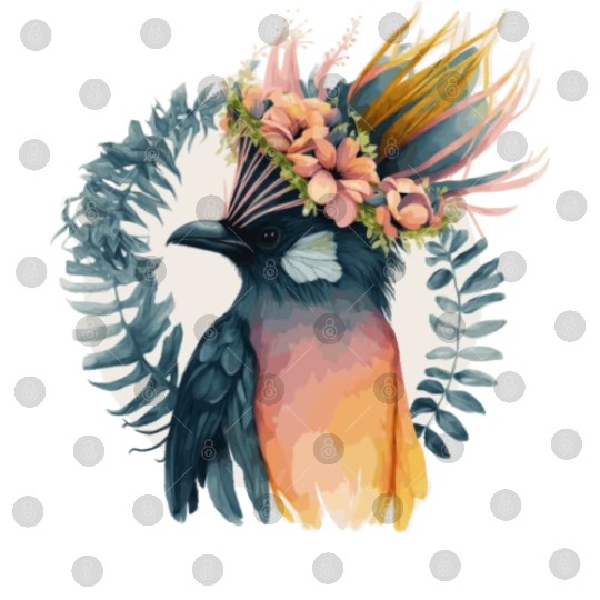 Cute Bird Of Paradise Bird Flower Crown Pet Birds Digital Files