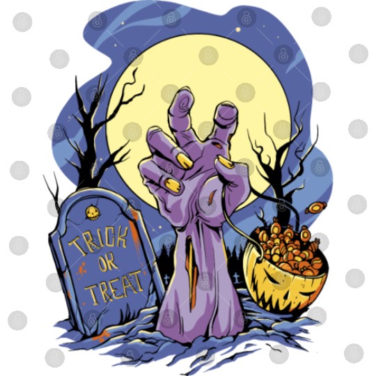 Halloween Zombie Candy Trick Or Treat Digital Files