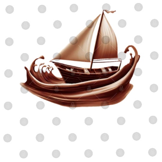 Sailing Sailing Ship on Chocolate Sea Digital Files