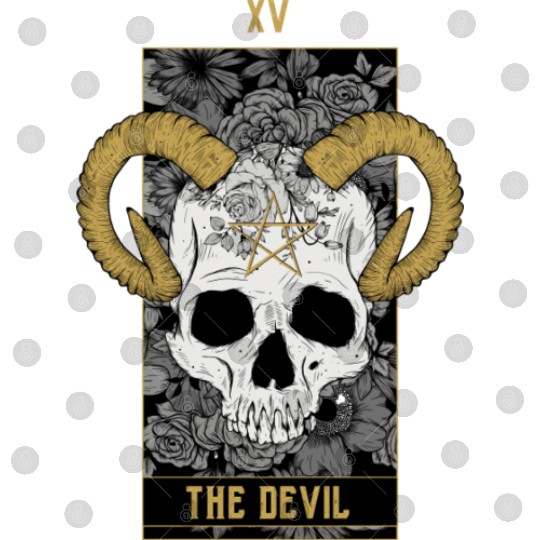 The Devil Tarot Card Skull Digital Files