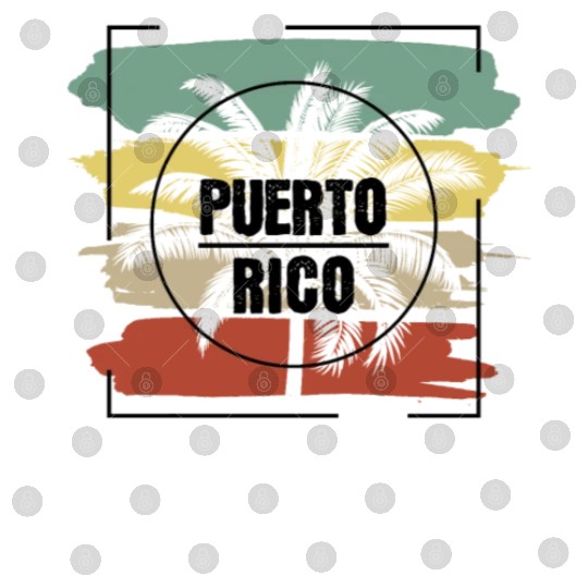 Puerto Rico Palm Tree Retro Artistic Digital Files